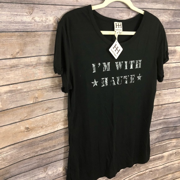 Haute Hippie black graphic I’m With Haute modal - Picture 2 of 7